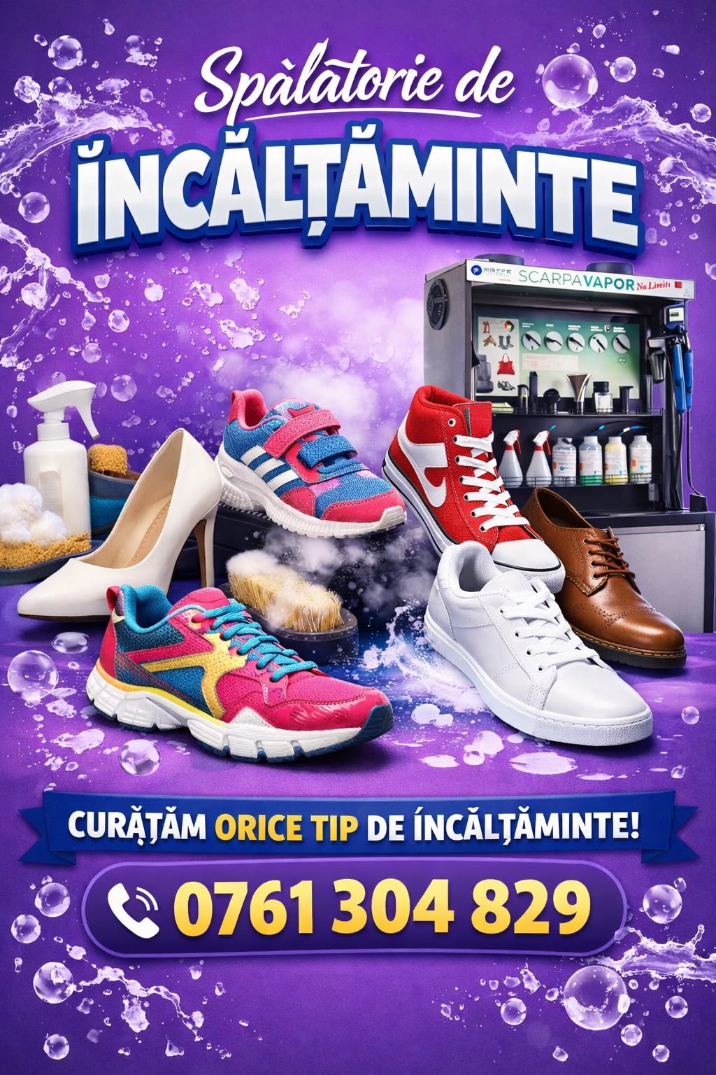 Spălătorie profesională de încălțăminte – sport, casual, elegantă