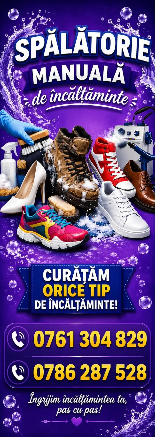 Spălătorie manuală de încălțăminte